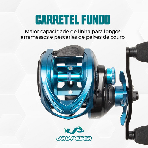 Kit De Carretilha Bg + Vara Tambaqui Pro 2,40mts 60lbs Linha