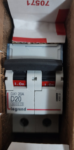 Interruptor Automatico 2p 20a D 10 Ka Bipolar 408032 Legrand