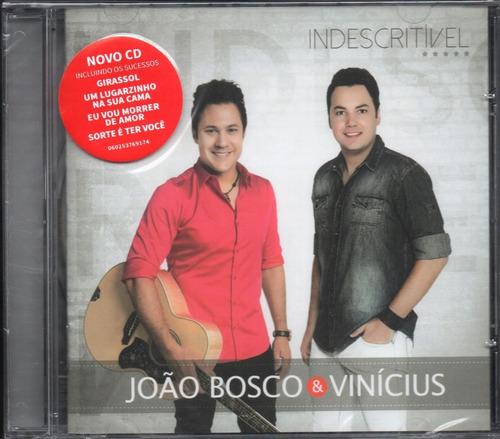 Cd João Bosco E Vinícius - Indescritível