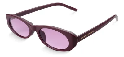 Óculos de Sol Feminino Saint Germain Amalfi Oval Bordô com Proteção UV400