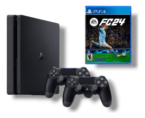 Sony Playstation 4 Slim 1tb Con 2 Controles Fc 24 Y Juegos (Reacondicionado)