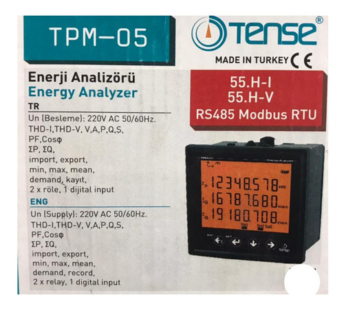 Analizador De Red Ac Digital Tpm 05 Tense 71.5×61.5 Led