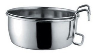 Plato De Acero Inoxidable Para Jaulas O Kennel Bowl 8 Oz.