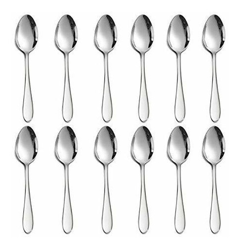 Haware 12-piece Teaspoons Set, Stainless Steel Small Spoon F