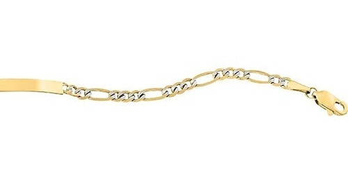 Esclava Dama Tejido 3x1 De 18 Cm X 4 Mm Oro 10 K + Color Amarillo