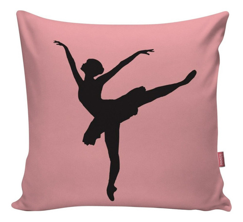 Capa Almofada Decoração Quarto Menina Bailarina Rosa Mod 01