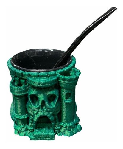 Mate Con Bombilla Castillo Grayskull He-man Impresión 3d