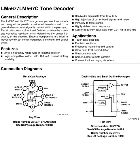 2 Circuitos Integrado Lm567n Decodificador De Tonos