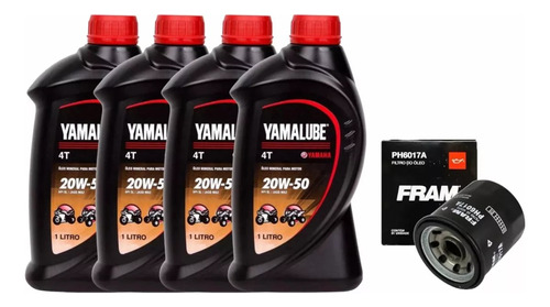 Kit Troca Oleo Yamaha Xvs-950-a-midnight-star Yamalube 20w50