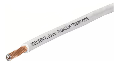 Metro De Cable Thhw-ls 14 Awg Blanco Volteck Cab-14b