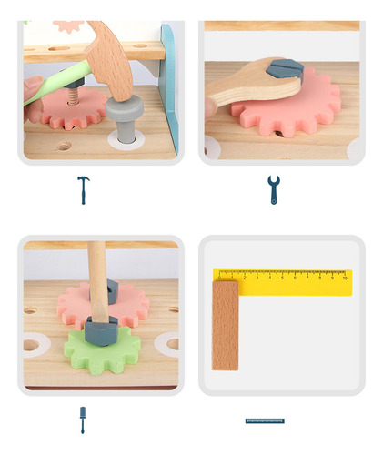 26 / Set Niños Simulación De Madera Juego De Herramientas