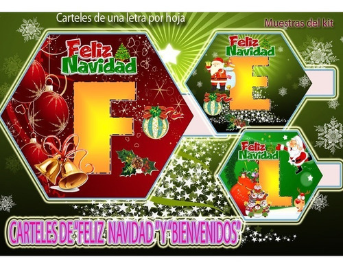 Kit Imprimible Candy Bar Navidad Navideño