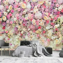 Comprar Mural De Rosas 3d Para Sala - Decoración Floral Grande