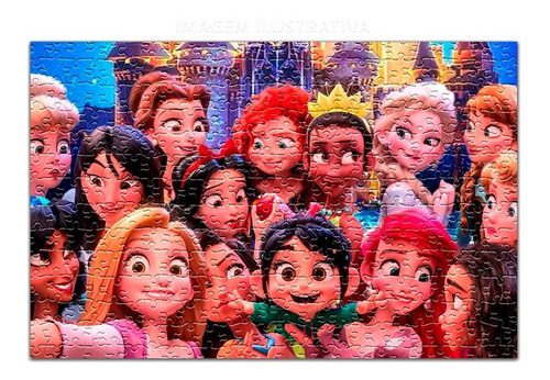 Quebra-cabeça Personalizado Disney Princesas 165 Peças