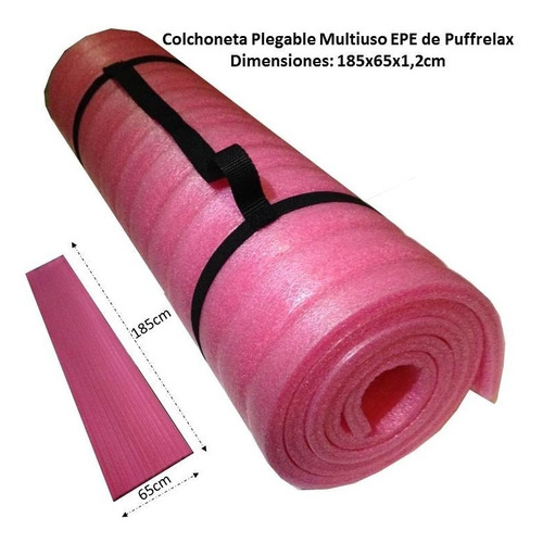 Mat Alfombra Yoga Pilates 12mm Colchoneta Camping Playa