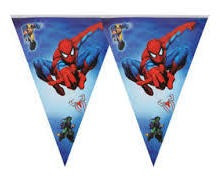 Art.fiesta Adorno Cumpleaños Infantil Banderines Spiderman 
