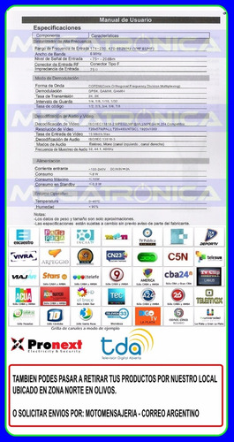 Sintonizador Decodificador Tda Tv Digital Hdtv Xt55 Hdmi Usb