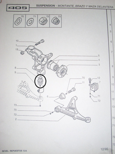 Rotula Suspension Delantera Peugeot 405/406/605/607