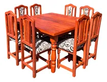 Comprar Juego De Comedor 1.40x1.40m Con 8 Sillas Tapizadas