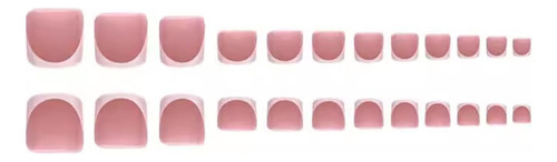 Juego De 48 Uñas De Prensa Larga Y Punta Francesa Para Uñas