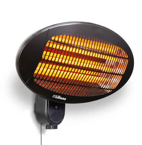 Imagen 5 de 5 de Calefactor Infrarojo Pared Liliana 650-1300-2000w Cipar2000 Color Negro