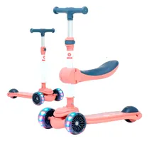 Comprar Monopatin Scooter2en1 Plegable Con Asiento Desmontable Y Luz Color Coral MONOPATIN SCOOTER