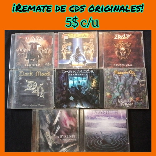 Remate Cds Original Blind Guardian Labyrinth Edguy Mayan 5$