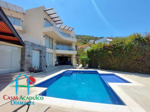 Cad Vista De La Bruma 3. Lujo Y Amplitud Frente Al Mar: Residencia Con Alberca, Palapa Y Vistas Espectaculares En Acapulco