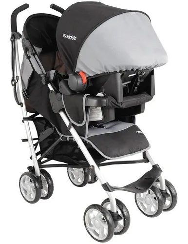 Carrinho Com Bebe Conforto Cross Kiddo (fecha Guarda Chuvas)