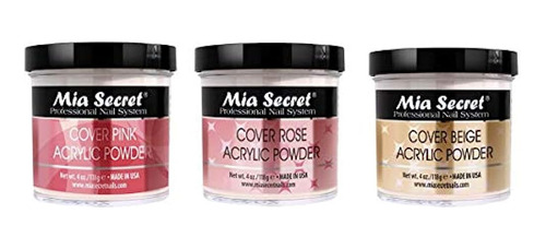 Mia Secret Cover Powder Juego De 3 Piezas - Rosa / Beige / R
