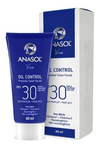 Anasol Viso Oil Control Fps 30 - Protetor Solar Facial 60g