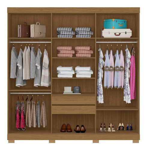 Guarda-roupas 6 Portas 2 Gavetas Internas 2,30cm X 2,30cm