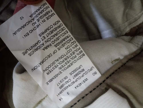 Pantalon Dickies Original Niño Beige Talla 12 Cote Normal (Usado)