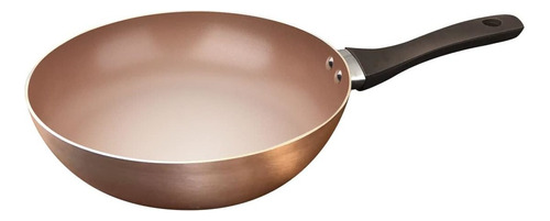 Wok Hudson 28cm Aluminio Antiadherente Cerámico Color Cobre