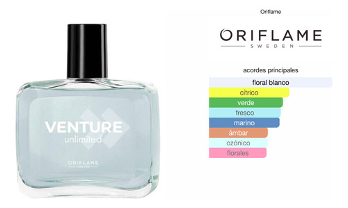 Perfume Venture Unlimited Eau De Toilette De Oriflame 100 Ml