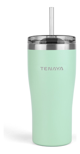 Vaso Tenaya Acero Inoxidable 600ml Tapa A Prueba Derrames, C