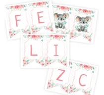 Comprar Banderines Imprimibles Koala Feliz Cumple