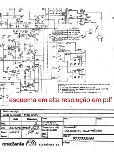 comprar Esquema Receiver Gradiente Str800 Str 800 Alta Res Em Pdf 