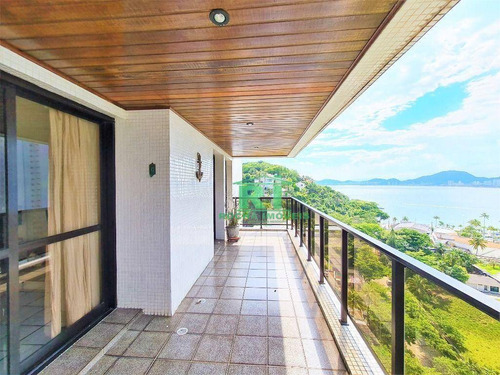 Imagem 8 de 28 de Cobertura De Alto Padrão, Beira Mar, Vista Para O Mar, 4 Quartos, 2 Vagas De Garagem, Área De Lazer, Enseada, Guarujá Sp - Co0246