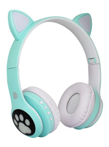 Auricular Vincha Bluetooth De Gato Cat Bass Infantil 7 Luces
