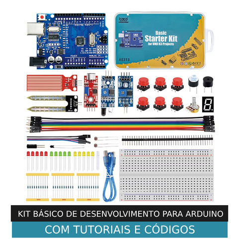 Kit Básico Componentes Eletrônicos 98 Pcs Para Arduino Nfe