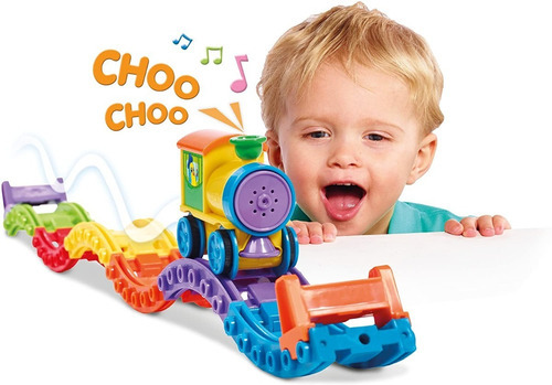 Imagen 2 de 5 de Tren Choo Choo Pista Locomotora Sonido Tomy 92110 Edu