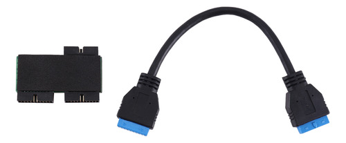 Hub Uno A Dos Usb 3.0 De 19 Pines Con Chip Y Cable Modular D