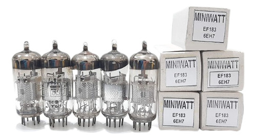 05 Valvula Miniwatt Radio Valvulado Ef183 = 6eh7 = 6f25 (Usado)