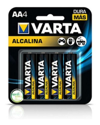 Pilas Alcalinas Aa Varta Paquete X 4 Plaza Verdi