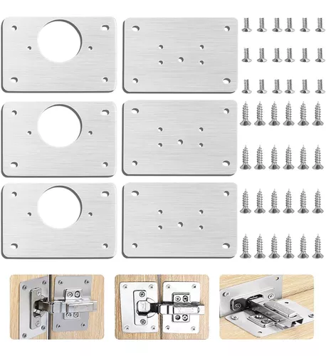 Placa de reparación de bisagra duradera, Kit de soporte de placa de  fijación de acero inoxidable