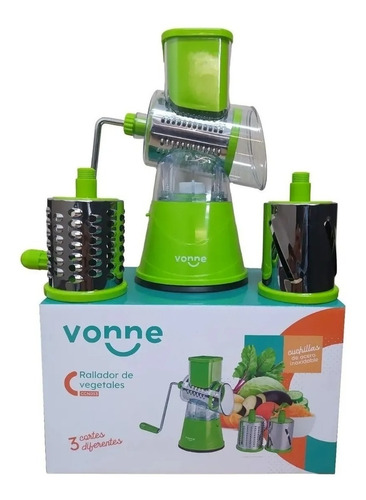 Imagen 2 de 3 de Rallador Rebanador Manual De Vegetales Frutas Quesos