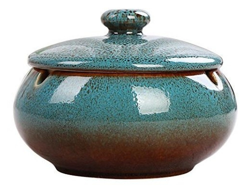 Brand: Hoobar Ceramic Ashtray With Lid Round