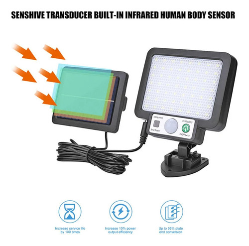 Lámpara Led Solar De Pared Dividida, 3 Modos, Lámparas Con