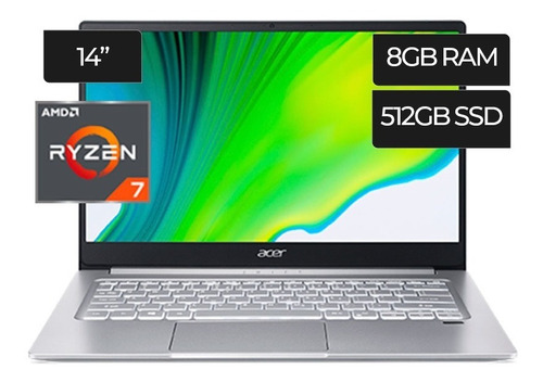 Laptop Acer Swift 3 Sf314-42-r9yn Amd Ryzen 7 512gb 8gb 